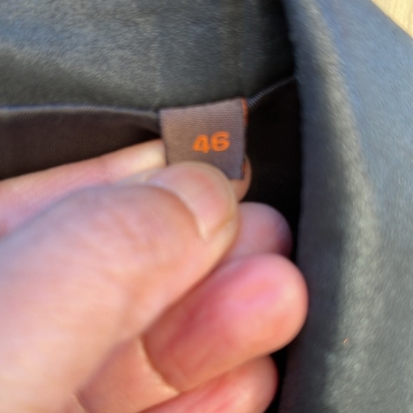 Comstock & Co Leather Jacket Size 46 Black Buttons Pockets Grunge MInim… - Picture 8 of 16